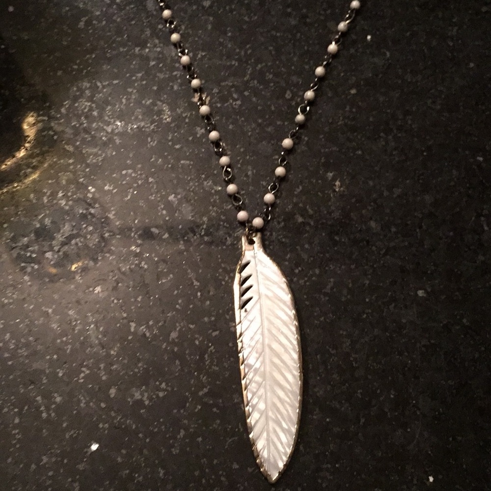 New Magnesite and Pearl Shell Necklace